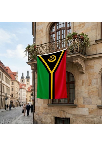 Vanuatu Bayrağı Premium Raşel Kumaş 150x225 Cm Diğer