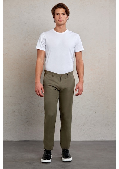 Hatemoğlu Haki D. Slim Fit Desenli Yandan Cep Kanvas Pantolon Haki Hatemoğlu Haki D. Slim Fit Desenli Yandan Cep Kanvas Pantolon Haki