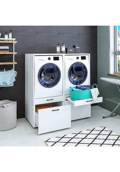 ROOMART ÇAMAŞIR VE KURUTMA MAKİNESİ DOLABI TAKIMI MAT BEYAZ Mat Beyaz ROOMART ÇAMAŞIR VE KURUTMA MAKİNESİ DOLABI TAKIMI MAT BEYAZ Mat Beyaz