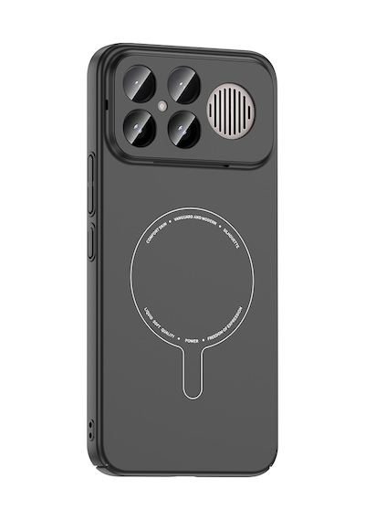 Adige Xiaomi Poco F8 Ultra Kılıf Elio Kablosuz Şarj Özellikli Kamera Korumalı Sert Pc Siyah