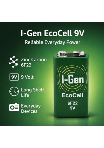 Batteries 6f22 Ecocell 9v Pil 9 Volt Kare Pil 1, Tek Adet