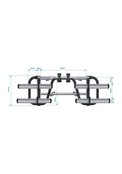 Enduro Bs260 Kısa Çeki Oku Uyumlu Karavan Bisiklet Taşıyıcı - Kayar Sistemli 60kg
