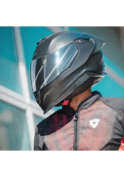 Nexx Y.100r Fullblack Mat Siyah Kask Gri + Şeffaf Vizör Mat Siyah