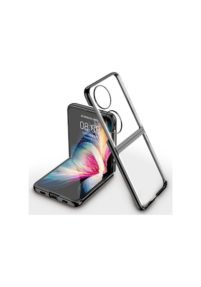 Huawei P50 Pocket Kılıf Pazarplus Kıpta Kılıf Gümüş