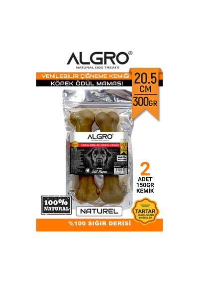 Algro Doğal Ödül Kemiği Sığır Derisi 20.5 CM 300 G