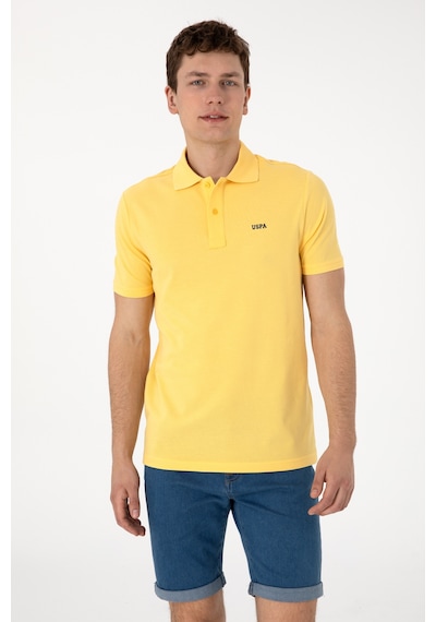 U.S. Polo Assn. Erkek Regular Fit Polo Yaka Sarı Basic Tişört 50306007-VR044