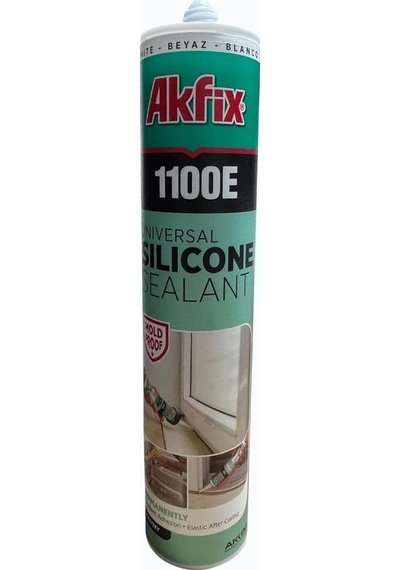 1100e Genel Amaçlı Silikon Elastik Yapıştırıcı, Banyo Mutfak Cam Montaj Ve İzolasyon İçin Beyaz Diğer