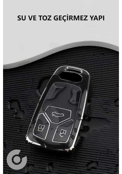 Audi A6 A5 A4 Q7 Q5 S4 S5 S7 B9 A4l 4m 8w Tt Tts Rs 8s Tpu Anahtar Kılıfı Beyaz Gümüş
