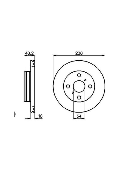 Fren Diski Ön Corolla Ae92 88&gt 92 Karbüratörlü Havalı 238mm