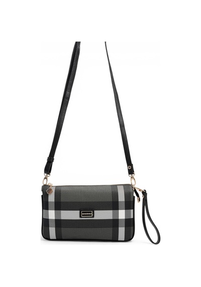Silver & Polo Silver Polo Siyah - Siyah Ekose Kadın Çapraz Çanta Sp1291