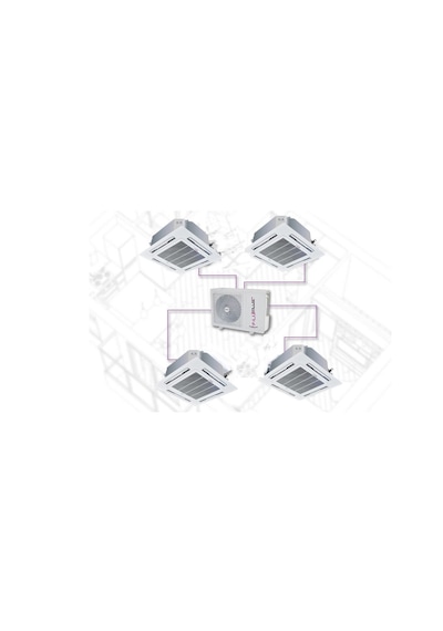 Fujiplus FPMD-36 36000 BTU 1 Dış + 4 İç Ünite 12000 + 12000 + 12000 + 12000 BTU  Kaset Tipi Multi Klima