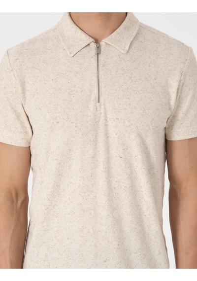 Pierre Cardin Erkek Bej Tişört 50303869-vr011 Bej