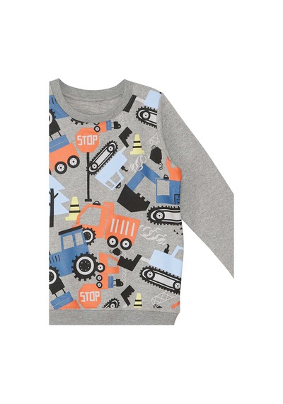Denokids Sevimli Arabalar Erkek Çocuk Uzun Kollu Sweatshirt