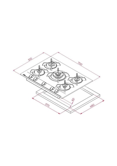 Teka  Hak 625 Börek Şefim Wh-GBC 75030 WH-TVT 60.1 Wh Beyaz Ankastre Set