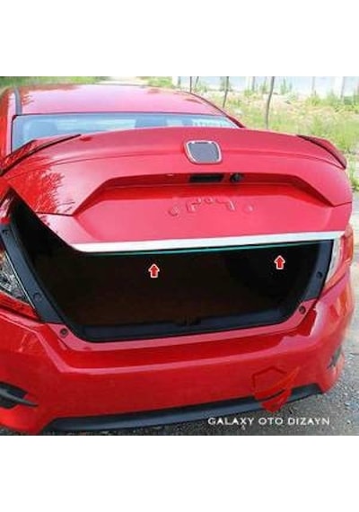 Honda Civic Krom Bagaj Alt Çıtası 2016 - 2020 Krom Bagaj Çıtası
