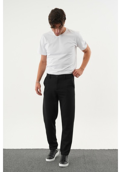 Redline Arden Kışlık Kalın Slim Fit Kemerli Erkek Pantolon Siyah