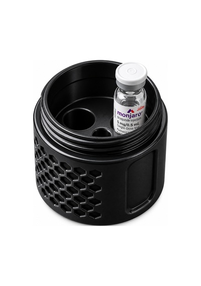 3 Ml Şişe Taşıma Kabı 16 Mm Çap Uyumlu Vidalı Kapaklı İlaç Şişesi Organizeri Pembe/siyah