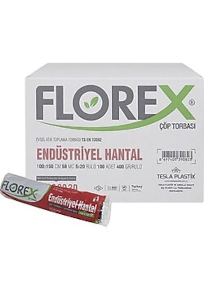 Şeylişeyler - Florex Hantal Çöptorbası 1000 Gr 10'lu Battal Boy Ekstra Dayanıklı Endüstriyel Poşet 1 Rulo