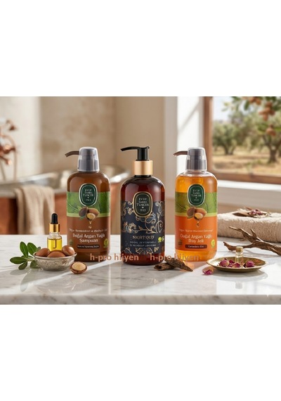 Eyüp Sabri Tuncer Argan Yağlı Banyo Set, Şampuan Ve Duş Jeli, Oud Losyon, H-pro Hijyen Tüm Saç Tipleri