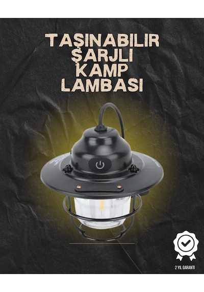 Kamp Ve Bahçe İçin Retro Led Fener Sıcak Işık, Uzun Ömürlü Batarya Çok Renkli