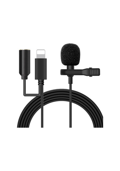 Powermaster Jh-041-a Lıghtnıng Girişli Ve Kulaklık Girişli Youtuber Yaka Mikrofonu-68391