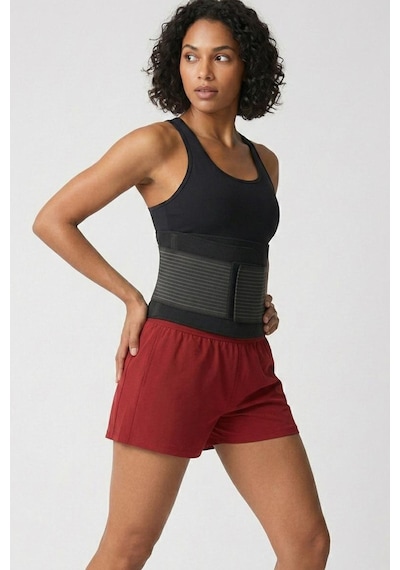 Fit Women Termal Korse Bel Göbek Basen Korsesi Terleme Termal Kemer Yağ Yakma Kemeri 4417 Siyah
