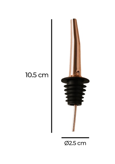 Tiny - 2'li Yağdanlık Ve Şişe Ucu Yağdanlık Tıpası Paslanmaz Çelik Damlatmaz Tıpa Rose Gold