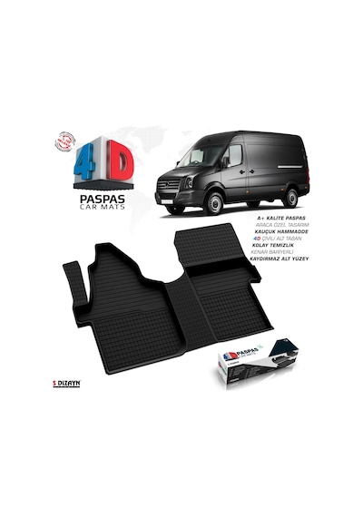 Volkswagen Crafter 4d Havuzlu Paspas 2006 Üzeri Ön Çift Koltuk
