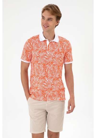 U.s. Polo Assn. Erkek Nar Çiçeği Tişört 50299663-vr039 Nar Cıcegı