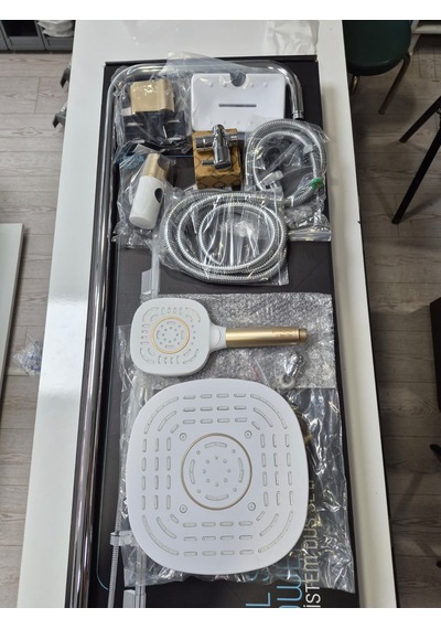 Diamond Coral White Gold Tepe Duş Seti Altın