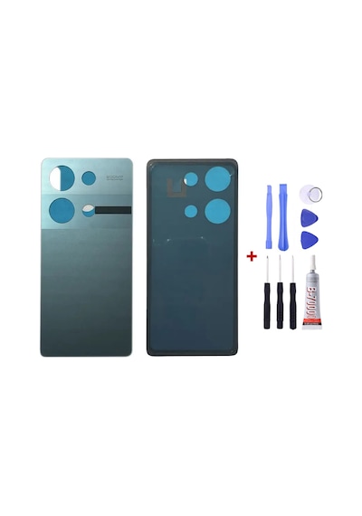 Xiaomi Redmi Note 13 Pro 4g Yeşil Arka Cam Kapak Pil Kapağı Tamir Set B7000 Set Yeşil