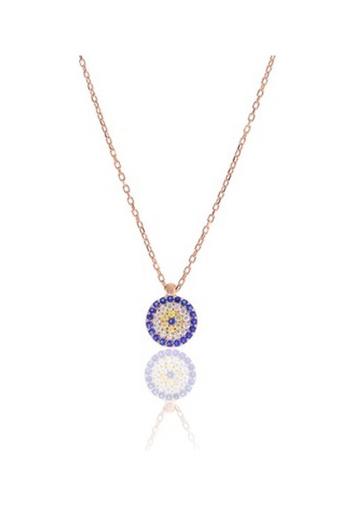 Nazar Boncuğu Tasarım Zirkon Taşlı Roslu Dörtlü Set (S) (505611368)