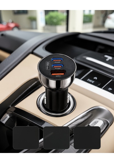 3 Portlu Araç Şarj Adaptörü Pd Type-c Ve Qc3.0 Usb