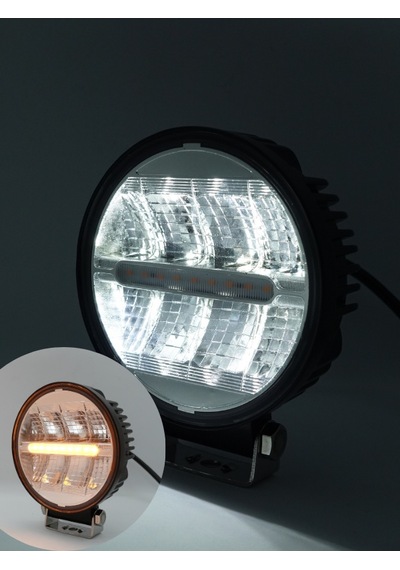 2 Modlu 2 Renk Kombo 24 Watt Siyah Yuvarlak Off Road Lambası