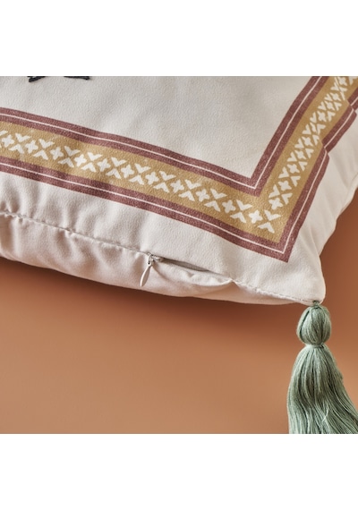 Bella Maison %100 Pamuk Indian Dream Nakışlı Kırlent Kılıfı 43 x 43 CM Çok Renkli