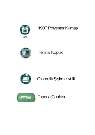 Pavillo 68058 Easy Inflate Tek Kişilik Şişme Mat 68058 Çok Renkli