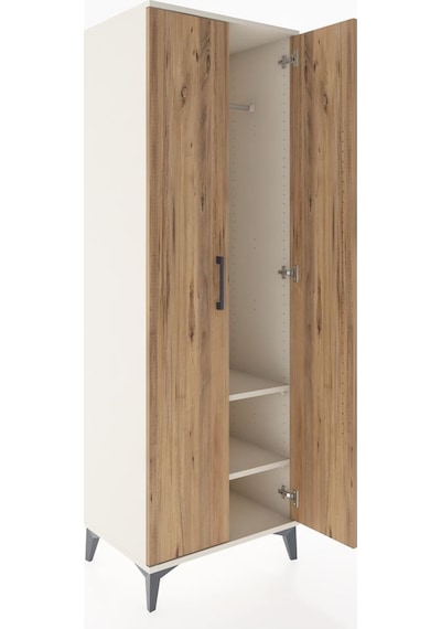 Hyperion Dolap 2 Raflı 2 Kapaklı Tek Askılı 60x44x182 Aytaşı-çam Aytaşı
