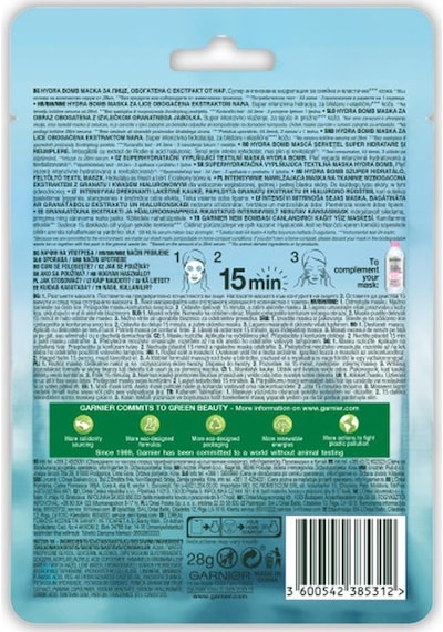 Garnier Nem Bombası Canlandırıcı Kağıt Yüz Maskesi 28 G