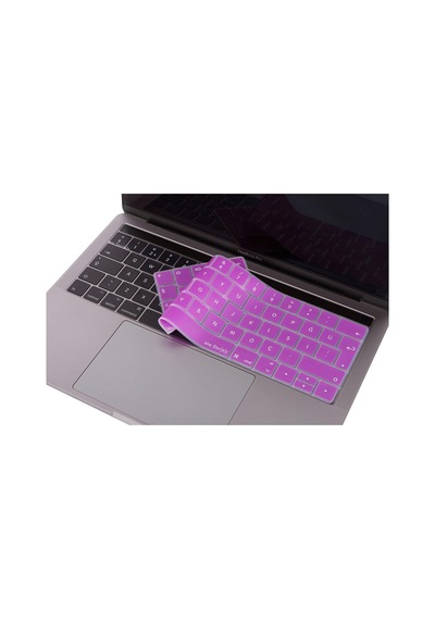 Macbook Pro Touch Bar Türkçe Q Klavye Koruyucu Silikon Keyboard Cover 13-15 İnç Uyumlu A1706 A1