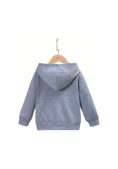 Uyguntarz Lolipop Desenli Kalp Baskılı Oversize Çocuk Sweatshirt Gri