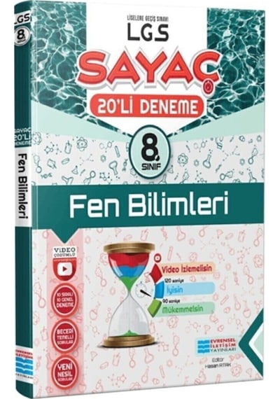 8.Sınıf Fen Bilimleri Video Çözümlü 20'li Deneme -  Evrensel İletişim Yayınları