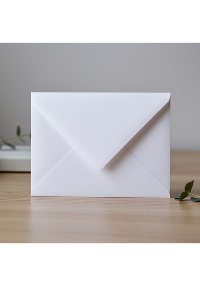 25 Adet 13x18 Cm Premium Kalite Davetiye Zarfı Beyaz