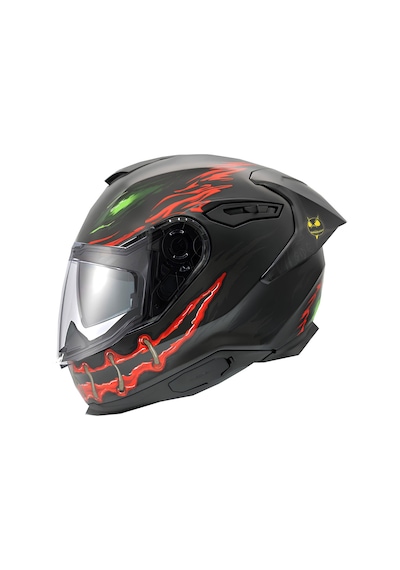 Nexx Y.100R Night Rider Kapalı Motosiklet Kaskı Kırmızı - Mat Siyah