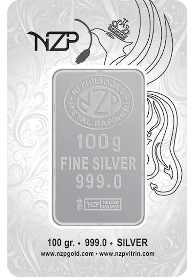 Nzp Gold Nizip 100gr Külçe Gümüş