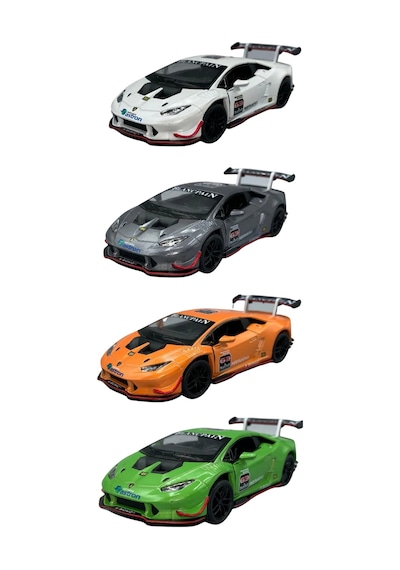 Gri Lamborghini Huracan 1/36 Ölçek Metal Çek Bırak Model Araba Çok Renkli