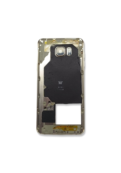 Samsung N920 Kasa Samsung Galaxy Uyumlu Note 5 Gri Renk Orta Kasa Çıtalı On Off Ses Tuş Bordu Kamera Lensi Sarı