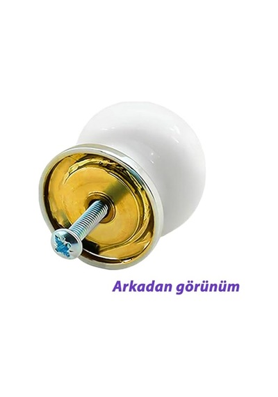 Glaswen Yasemin Kulp Beyaz Polimer Düğme Kulp Krom Tablalı Mobilya Mutfak Dolabı Çekmece Kulbu Kulpları Çok Renkli