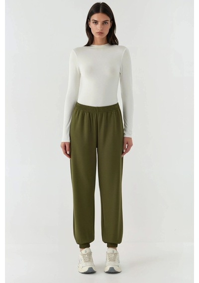 Hiccup Esnek Bel Modal Touch Jogger Pantolon Haki