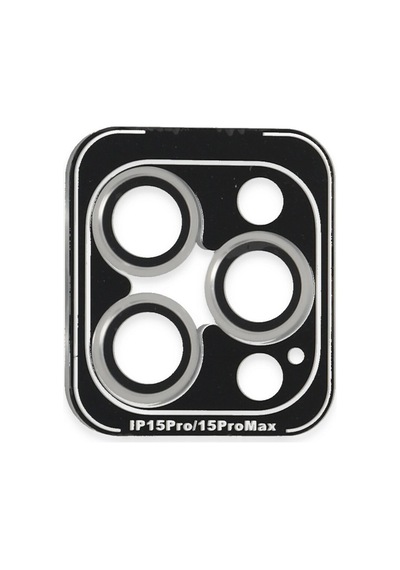 Joko Apple, Uyumlu iPhone 15 Pro Max Pvd Metal Kamera Lens - Gümüş