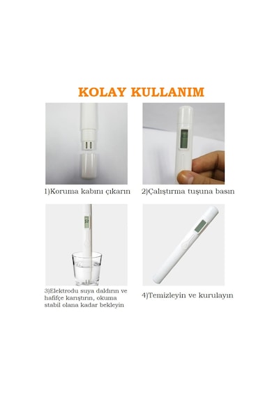 Tds M6 Metre Lcd Ekranlı Kalem Tip Taşınabilir Su Akvaryum Ph Kalite Analiz Cihazı